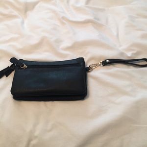 Black Leather Clutch